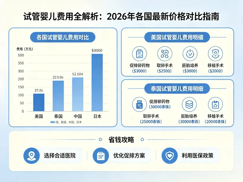 试管婴儿费用多少钱？2026年各国价格明细与费用构成全解析